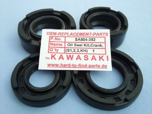 Simmerringe Satz Kurbelwelle, (KW 6-fach gel.) Kawasaki S1-250, S2-350, S3-400, KH250, KH400