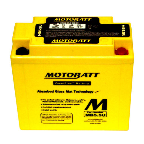 Batterie MOTOBATT 12V.-7AH, 4-pol., wartungsfrei, Glasfaser, Kawasaki S1, S2, S3, KH, H2-750....